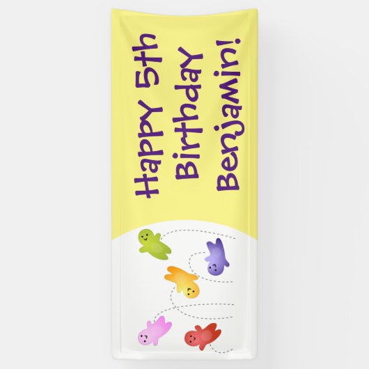 Snoep snoepjes cartoon spandoek (Verticaal)