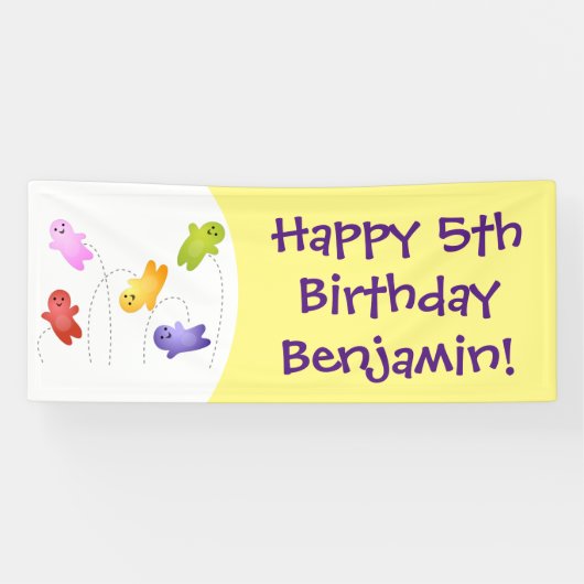 Snoep snoepjes cartoon spandoek (Horizontaal)