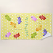 Snoep snoepjes cartoon strandlaken (Voorkant)