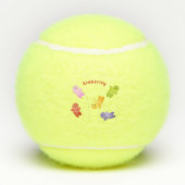 Snoep snoepjes cartoon tennisballen (Achterkant)