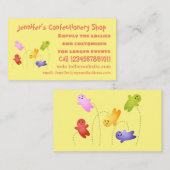 Snoep snoepjes cartoon visitekaartje (Voorkant / Achterkant)