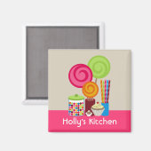 Snoep & snoepjes keukenmagneet magneet (Voorkant / Achterkant)