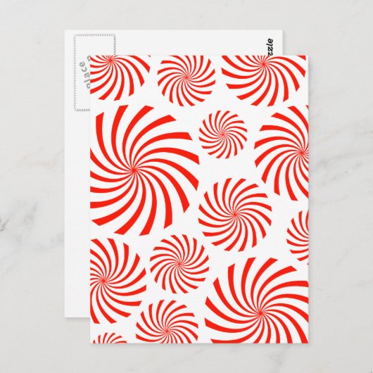 Snoep spiraalvormig ontwerp briefkaart (Voorkant / Achterkant)