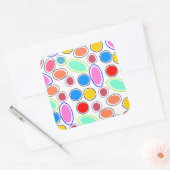 Snoep spots vierkante sticker (Envelop)