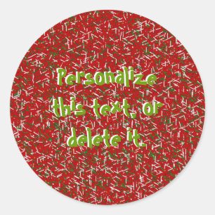 Snoep springen met Polka Dots STICKERS, rood Ronde Sticker
