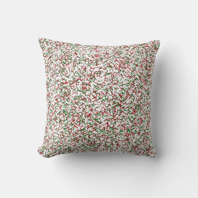Snoep springen met Polka stipjes Sierkussen, wit Kussen (Voorkant)