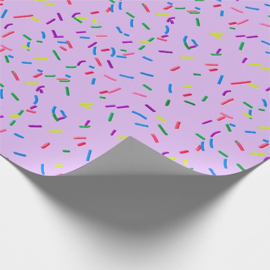 Snoep springen op Paars Cadeaupapier (Hoek)