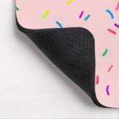 Snoep sprinken op roze muismat (Hoek)