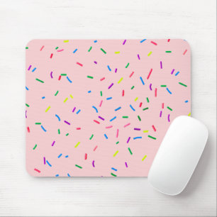Snoep sprinken op roze muismat