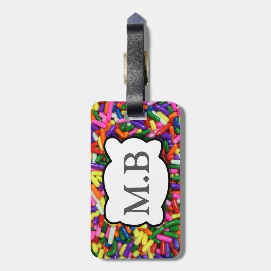 Snoep Sprinkles Bagagelabel (Achterkant verticaal)