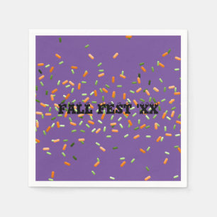 Snoep Sprinkles Herfst Fest Jaar Ogen Tekst Hallow Servet