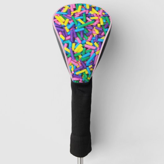 Snoep Sprinkles in Roze Paars Blauw Geel Groen Golfheadcover (Voorkant)