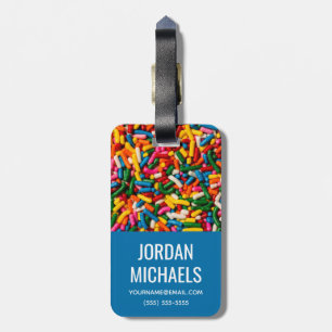 Snoep Sprinkles   Jouw namen toevoegen Bagagelabel