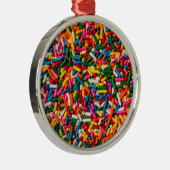 Snoep Sprinkles Metalen Ornament (Rechts)