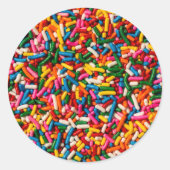 Snoep Sprinkles Ronde Sticker (Voorkant)