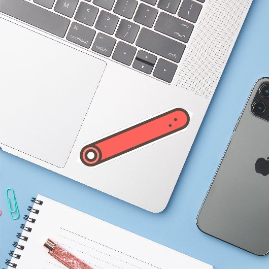 snoep sticker (Laptop met iPhone)