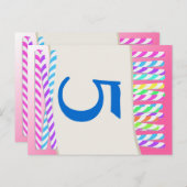 Snoep Sticks Tafelnummer Kaart (Voorkant / Achterkant)