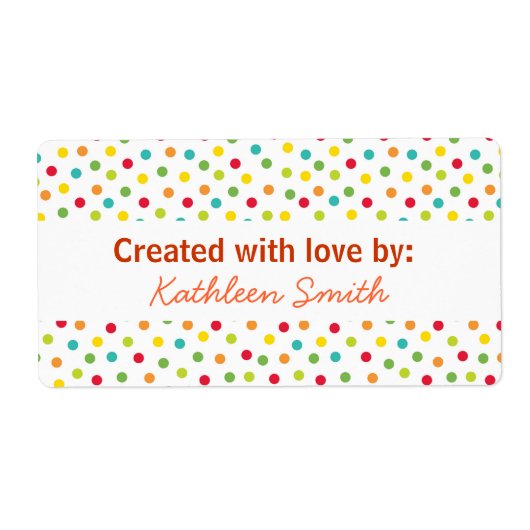 Snoep Stippen Recept/Goodies Label (Voorkant)
