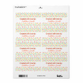 Snoep Stippen Recept/Goodies Label (Full Sheet)