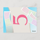 Snoep Stippen Tabelnummerkaart Briefkaart (Achterkant)