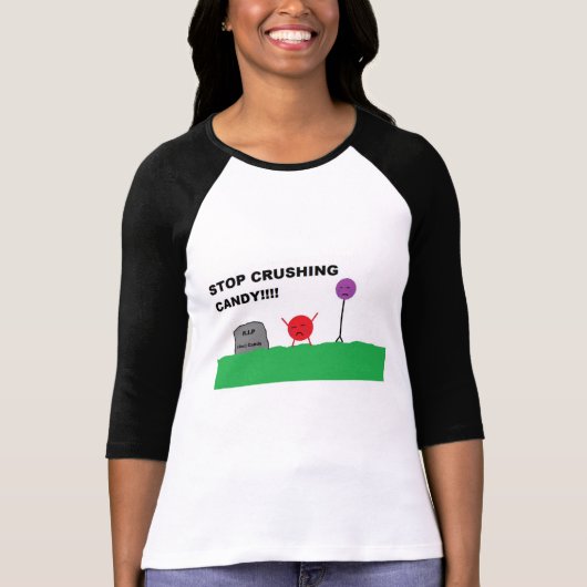 Snoep stoppen met overdrukken t-shirt (Voorkant)