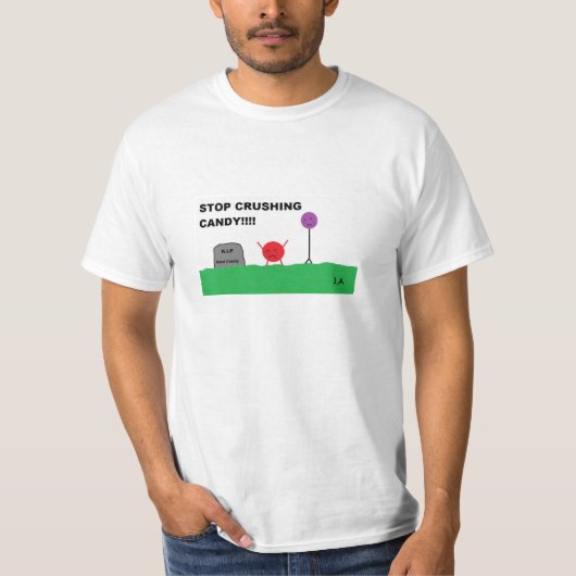 Snoep stoppen met overdrukken t-shirt (Voorkant)