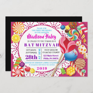 SNOEP STORE Bat Mitzvah Uitnodiging