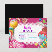 SNOEP STORE RSVP Bat Mitzvah Invitation Kaart (Voorkant / Achterkant)