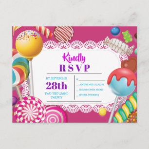 SNOEP STORE RSVP Bat Mitzvah Invitation Kaart