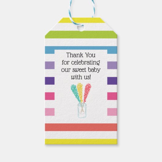 Snoep streep dank u cadeau Label Cadeaulabel (Voorkant)