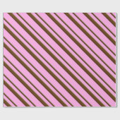 Snoep strepen - chocolade op roze cadeaupapier (Vlak)