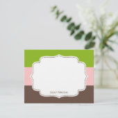 Snoep Strepen Flat Dank u kaart / Opmerking Kaart (Staand voorkant)