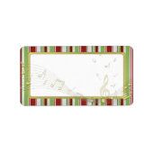 Snoep Strepen Kerst Blank Adresetiketten Etiket (Voorkant)