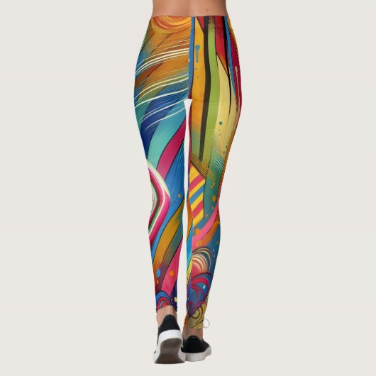 Snoep Strepen & Lollipop Leggings (Achterkant)