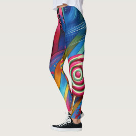 Snoep Strepen & Lollipop Leggings