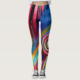 Snoep Strepen & Lollipop Leggings
