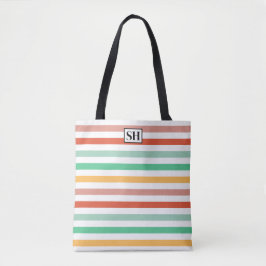 Snoep strepen Monogram Canvas tas