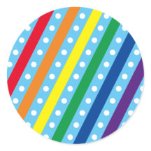 Snoep stripe en poolwond Stickers (regenboog)