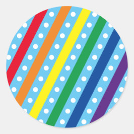 Snoep stripe en poolwond Stickers (regenboog)