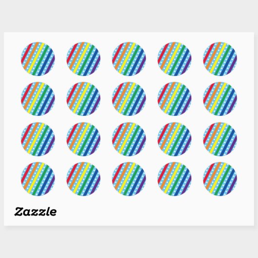 Snoep stripe en poolwond Stickers (regenboog) (Vel)