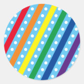 Snoep stripe en poolwond Stickers (regenboog) (Voorkant)