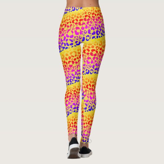 Snoep Stripe luipaard afdrukken Leggings (Achterkant)