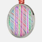 Snoep Stripe Metalen Ornament (Links)
