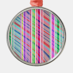 Snoep Stripe Metalen Ornament