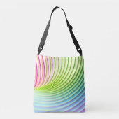 Snoep Stripe pasta regenboog, helder, fijn gekleur Crossbody Tas (Achterkant)