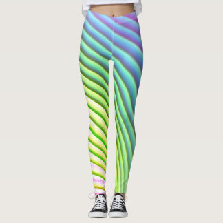 Snoep Stripe pasta regenboog, helder, fijn gekleur Leggings