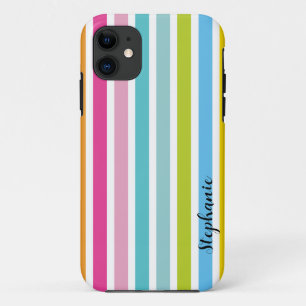 Snoep Stripe persoonlijke naam Monogram iPhone Cas Case-Mate iPhone Case