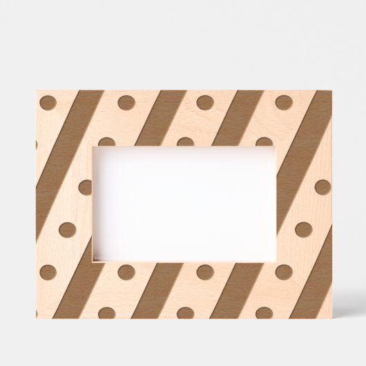 Snoep Stripe & Polka Dot Afbeelding Lijst Roze & B Gegraveerde Lijstjes (Voorkant)