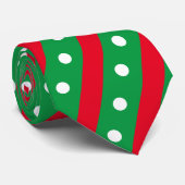 Snoep Stripe & Polka Dot Stropdas (Groen & Rood) (Opgerold)