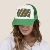 Snoep Stripe & Polka Dot Trucker Hat (Groen & Rood Trucker Pet (In situ)